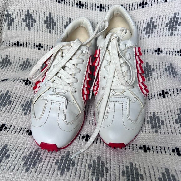 Tory Burch (Tory Sport) Golf Ruffle Trainers, Size 10M (runs small) - Picture 2 of 11